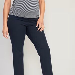Old navy dark blue pixie straight maternity pants